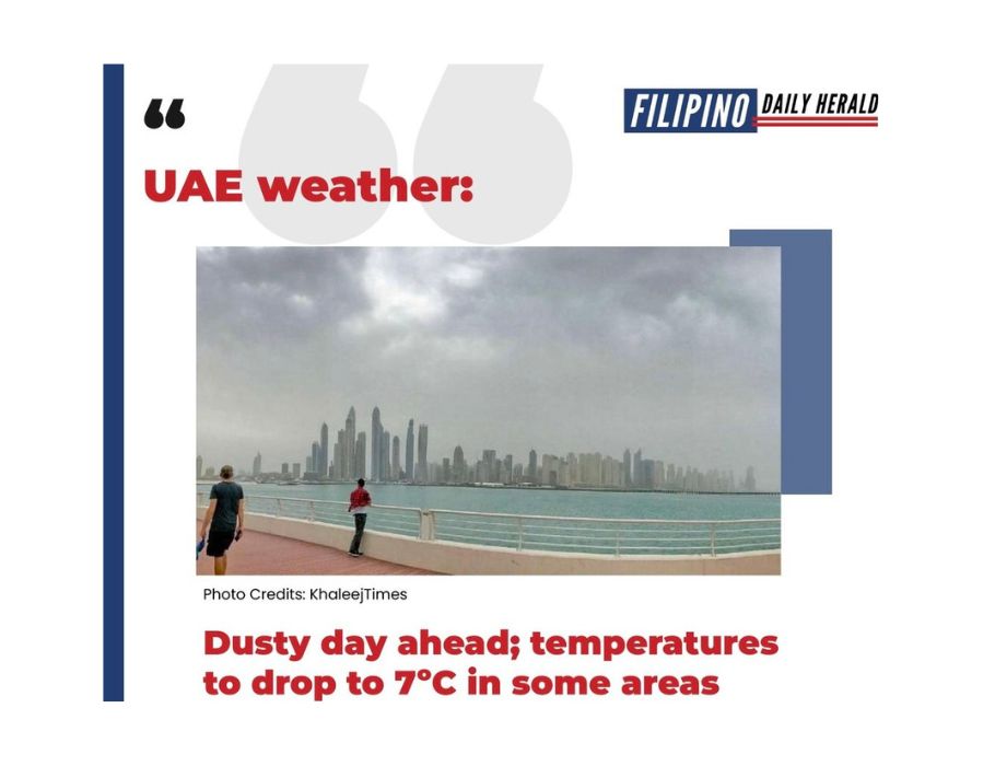 Today’s forecast: Fair to partly cloudy skies with occasional dust during the day.