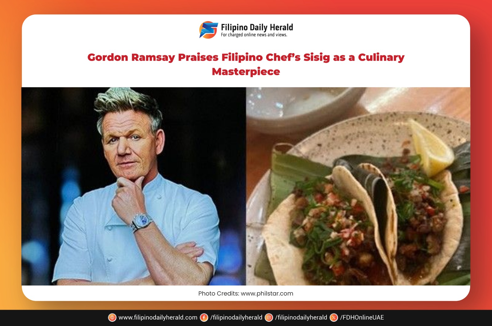 Gordon Ramsay Praises Filipino Chef’s Sisig as a Culinary Masterpiece